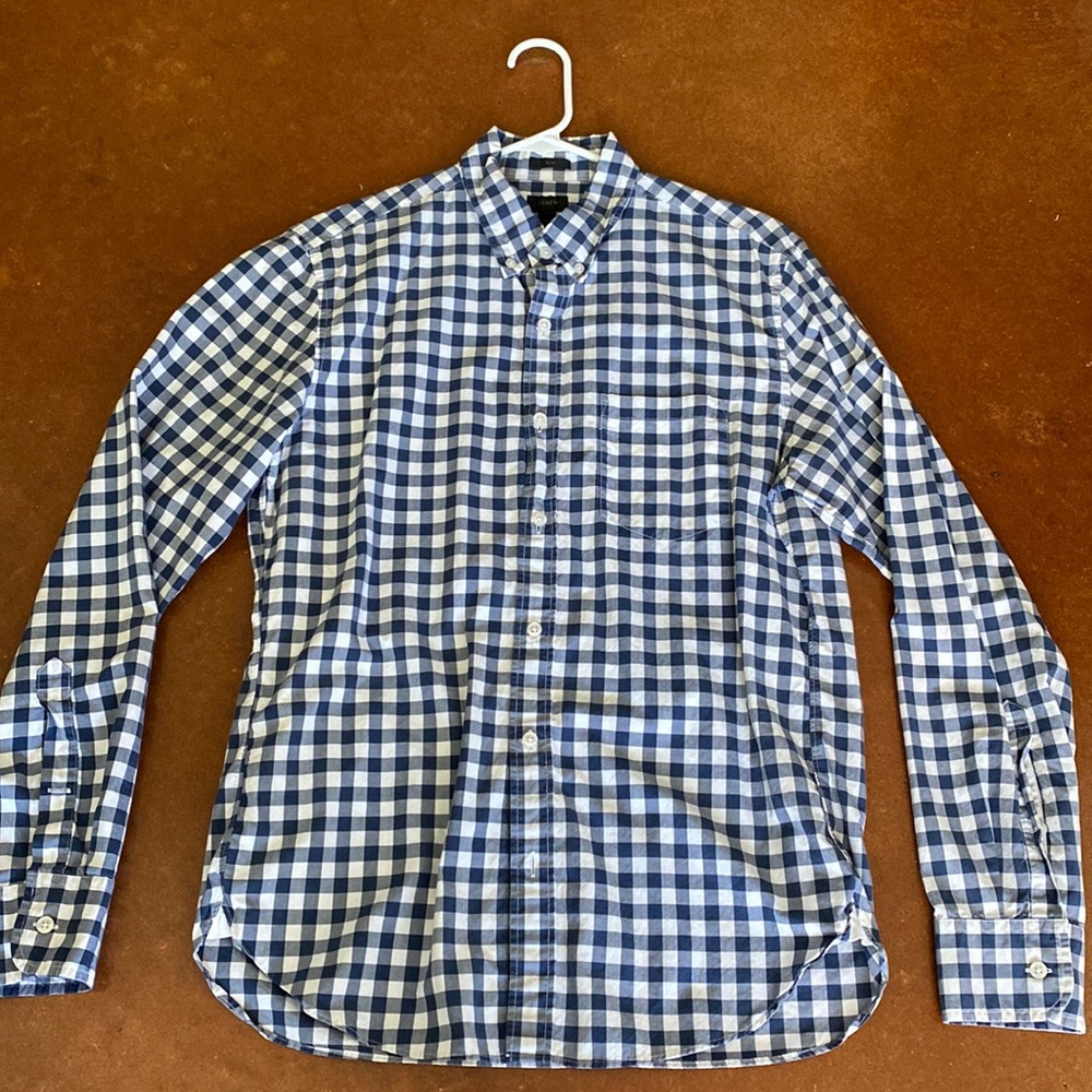 Mens Slim Medium JCrew gingham shirt